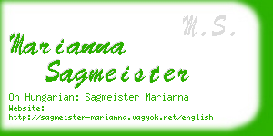 marianna sagmeister business card